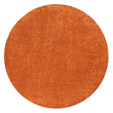 Haze Solid Low-pile Area Rug Orange